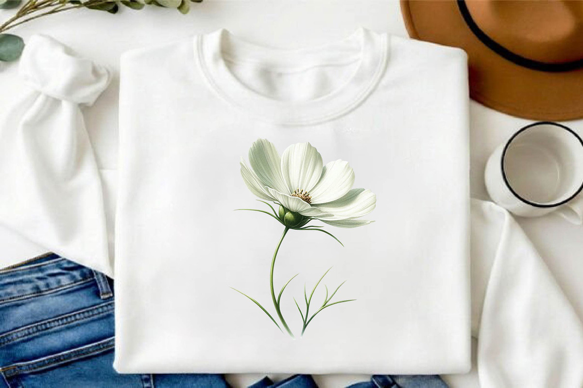 Wedding White Cosmos Flower Clipart, a Decorative Illustration by fashionaddict (Photo 6 of 7)