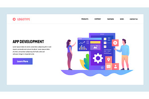 Vector Web Site Design Template. App