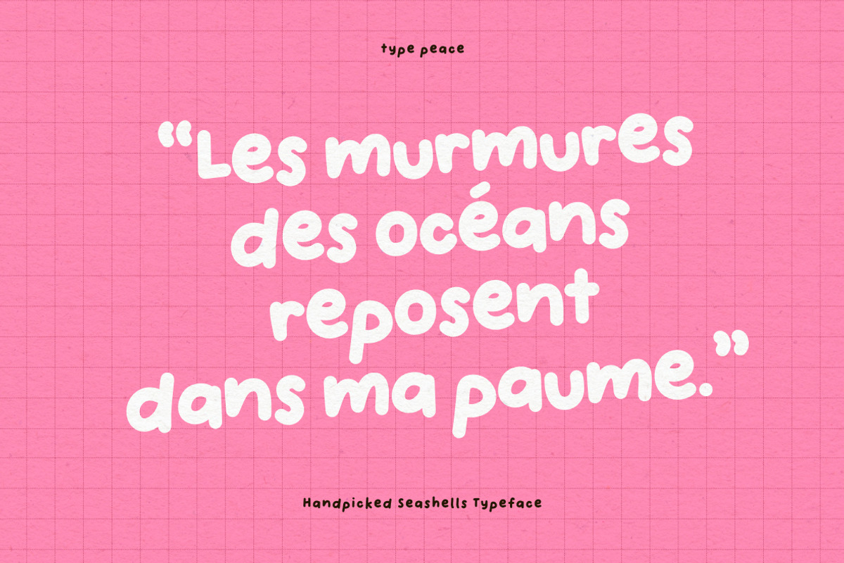 HANDPICKED SEASHELLS | Bouncy Font, a Handwritten Font by type peace (Photo 5 of 11)