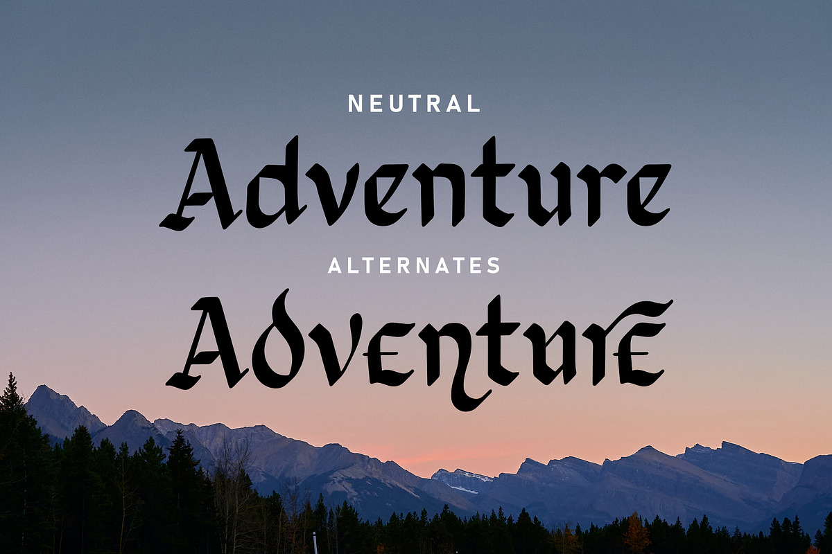 Midsofters - Blackletter Font, a Blackletter Font by AQR Studio (Photo 3 of 9)