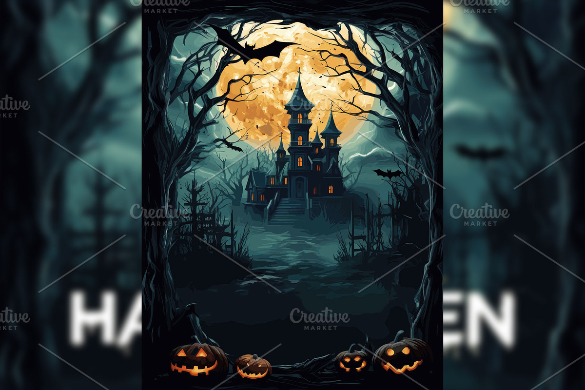 DARK HALLOWEEN FLYER TEMPLATE, a Flyer Template by Griffin Designs (Photo 3 of 3)