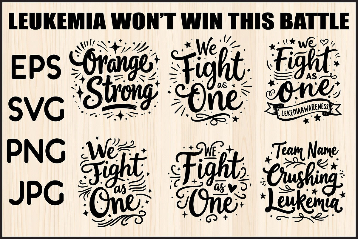 Leukemia T shirt SVG Bundle, an Object Graphic by Designer_Momina (Photo 1 of 9)
