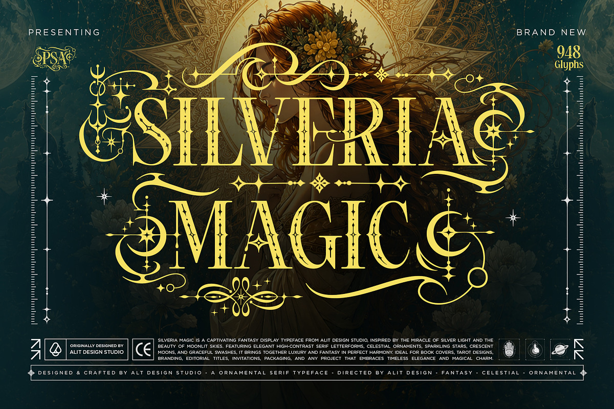 Silveria Magic Typeface, a Blackletter Font by alit design (Photo 1 of 17)
