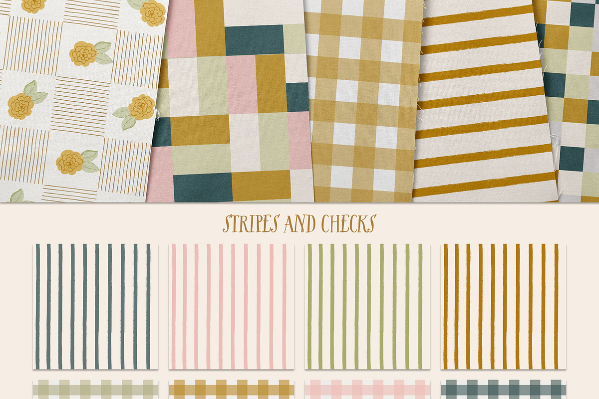Sripes, plaids and floral patterns, a Pattern Graphic by Cozy pattern shop (Photo 6 of 10)