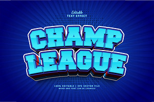 Text Effect Champ League