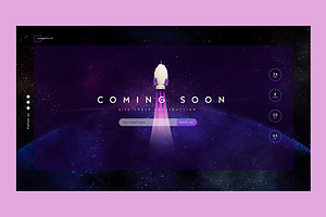 Coming Soon Rocket Style Web Templat