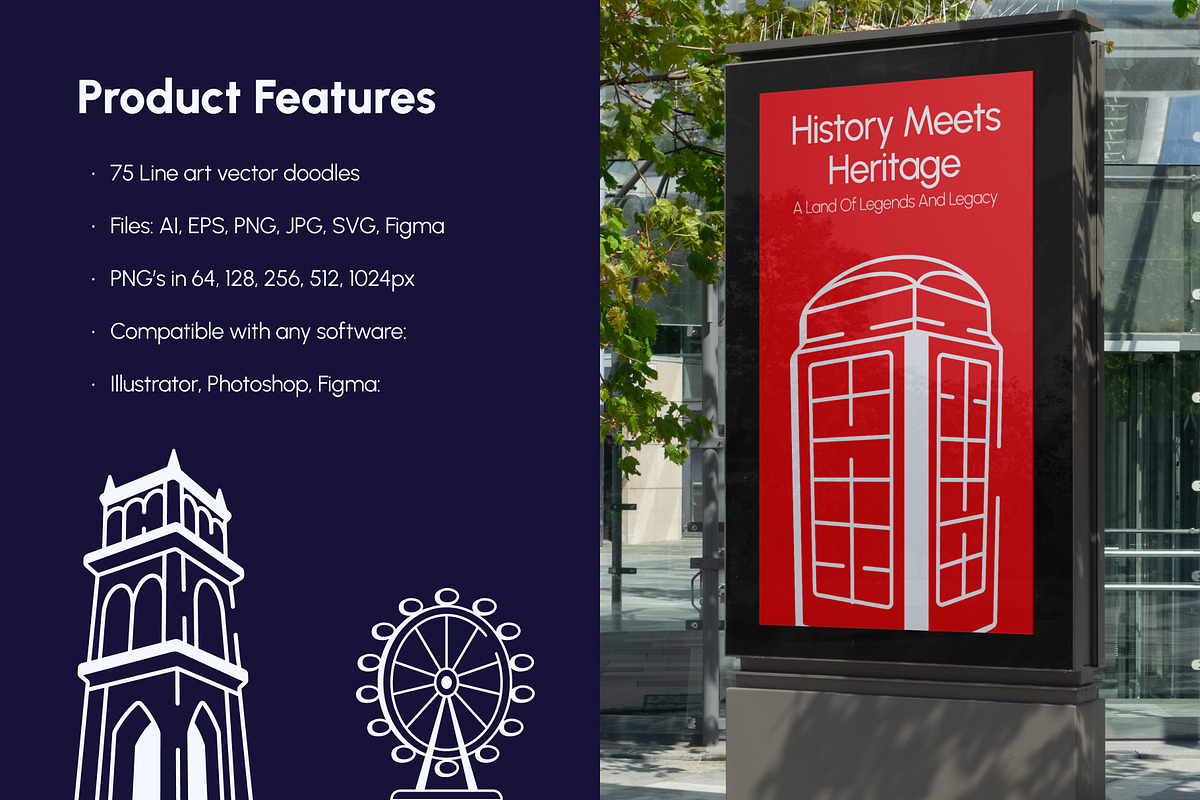 English Doodle Icon, an Outline Icon by Vectors Market (Photo 2 of 8)