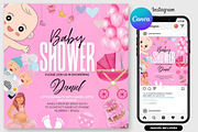 7 Baby Shower Flyer Bulndle | Canva, a Graphic by graphicforest (Thumbnail 6 of 9)