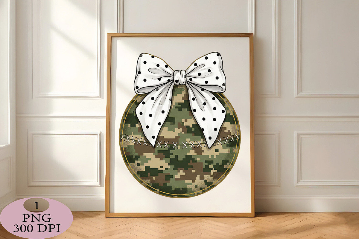 Camouflage Baseball Coquette Png, an Illustration by Daily.Designs (Photo 3 of 5)