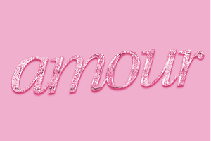 Shiny Pink Text Effect Mockup