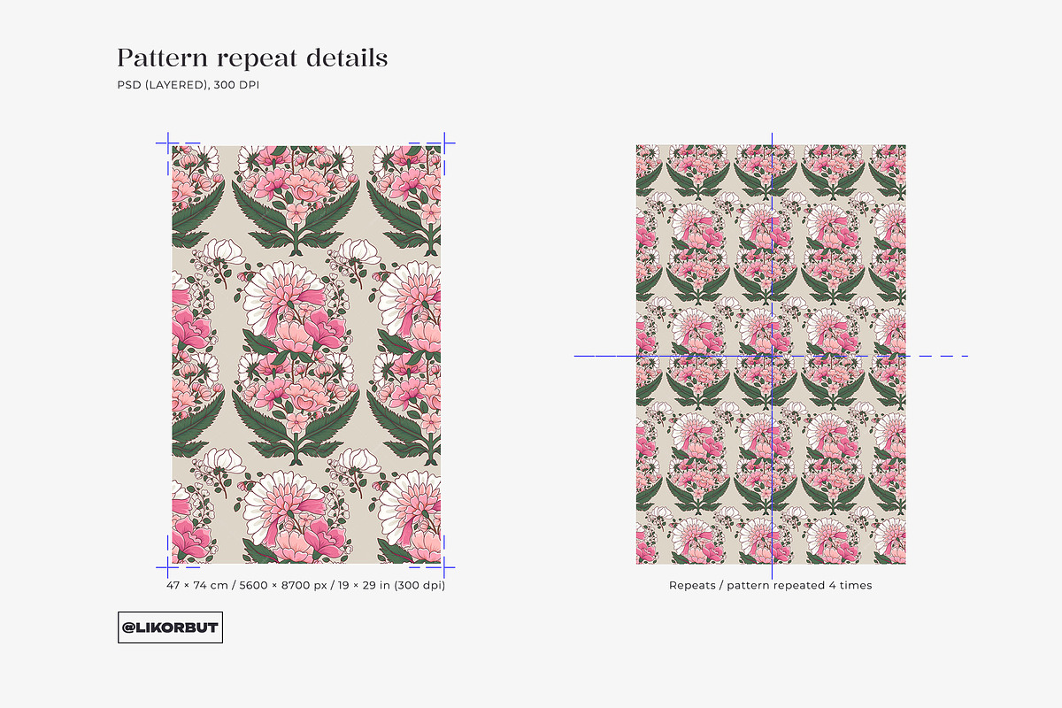 Paisley Floral Ornamental Pattern, a Pattern Graphic by likorbut (Photo 5 of 13)
