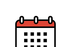 Calendar Icon Set – Date Planner, an Outline Icon by RAHMAT