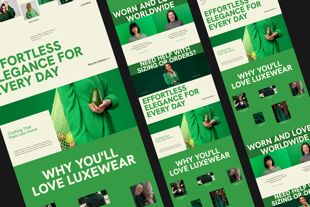 Figma Fashion Landing Page, a Landing Page Template by Musara (Photo 5 of 5)