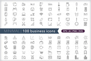 Minimal 100 business icons, an Outline Icon by Picture Window (Thumbnail 1 of 10)