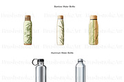 Water Bottle Clipart, Vintage Bottle, an Object Illustration by BrushstrokeArtGB (Thumbnail 6 of 9)