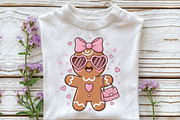 Coquette Christmas Gingerbread Man P, an Illustration by CraftArtStudio (Thumbnail 2 of 4)