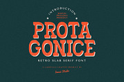 Protagonice - Retro Slab, a Slab Serif Font by Invasi Studio (Thumbnail 1 of 10)