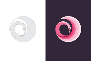 Bird Swan in Circle vector Logo, a Branding & Logo Template by rpdesignstudio