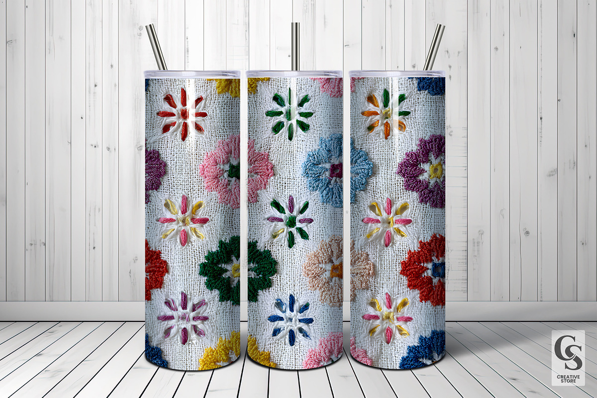 Colorful Chikankari Embroidery, a Pattern Graphic by Creative Store (Photo 5 of 5)