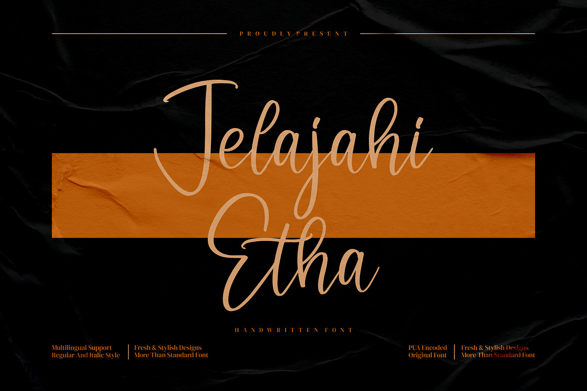 Jelajahi Etha, a Handwritten Font by Integritype Studio (Photo 1 of 8)