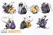 Watercolor Halloween clipart -30%, an Illustration by Ksenia Shmakova (Thumbnail 5 of 10)