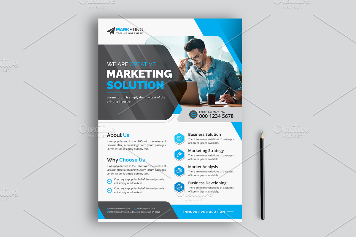 Corporate Business Flyer Template, a Flyer Template by GraphicsBurg (Photo 2 of 2)