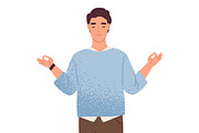 Calm people, meditation, a Person Illustration by Good Studio (Thumbnail 2 of 3)