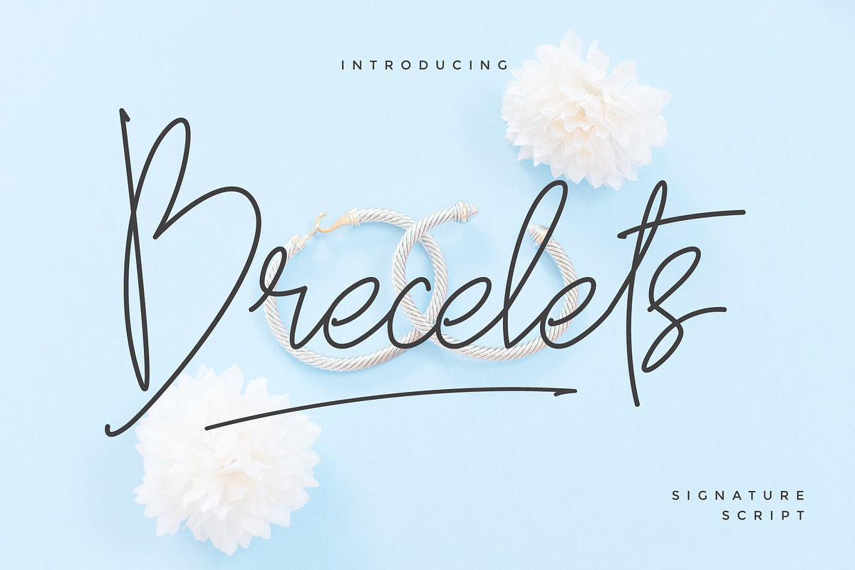 Brecelets Signature Font