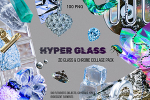 3D Glass & Chrome Collage Pack, an Object Graphic by Anzhelika