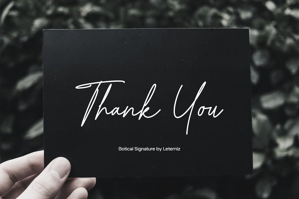 Botical Handwritten Signature Font, a Script Font by nizarbagasm (Photo 8 of 8)