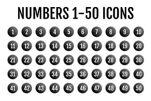 Numbers 1-50 Icons