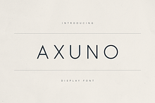 Axuno – Minimal & Elegant Font