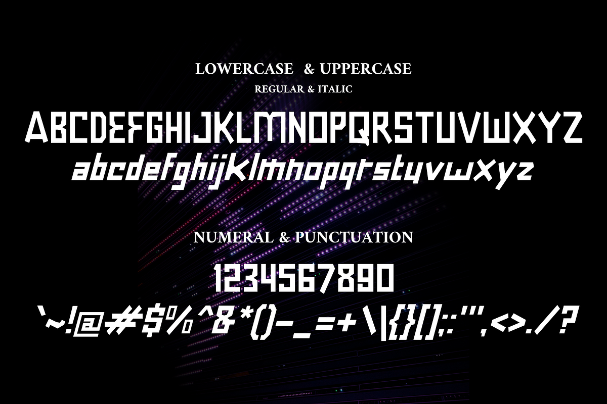 Boxarone Cyberpunk Display Font, a Sans Serif Font by mesuka (Photo 5 of 6)