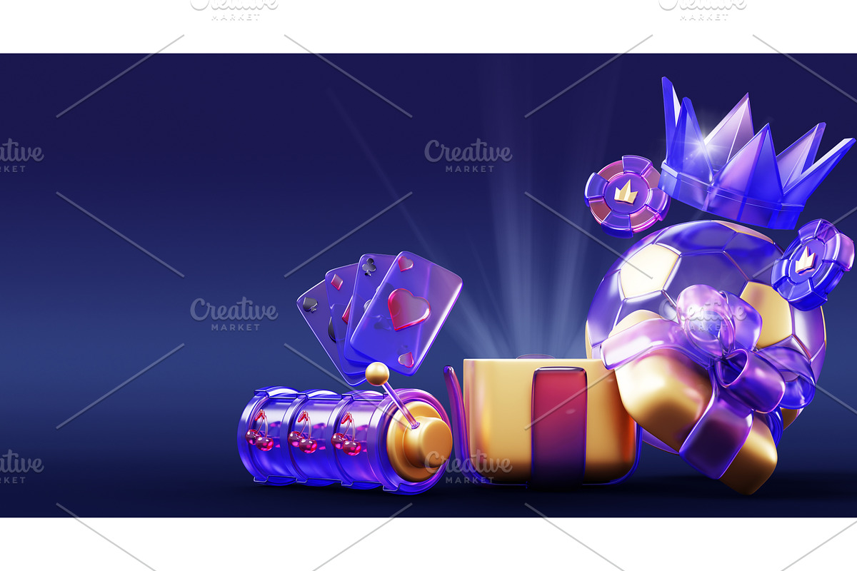 Casino prize draw 3d banner with, a Sport Illustration by Marozhkastudio