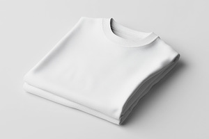 White folded t-shirt mockup, a Beauty & Fashion Photo by MistyDay