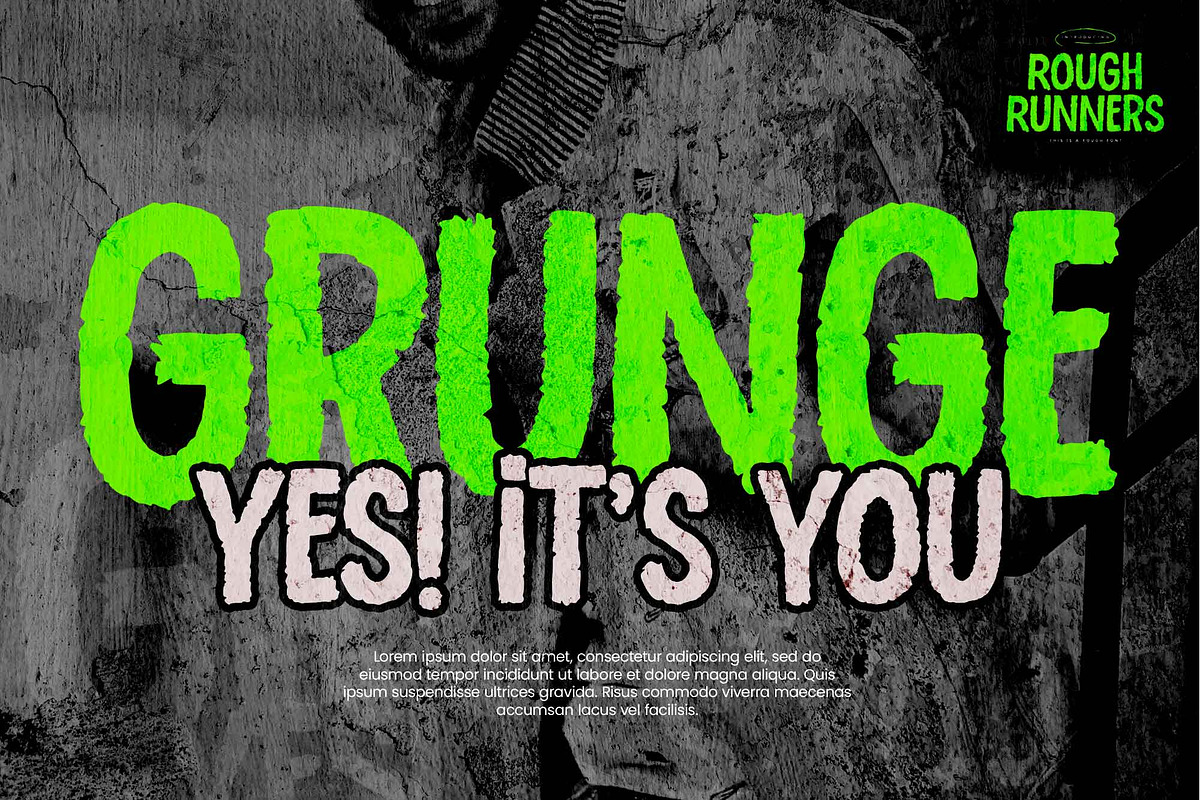 Rough Runners – This is a Rough Font, a Sans Serif Font by Gassstype (Photo 7 of 8)