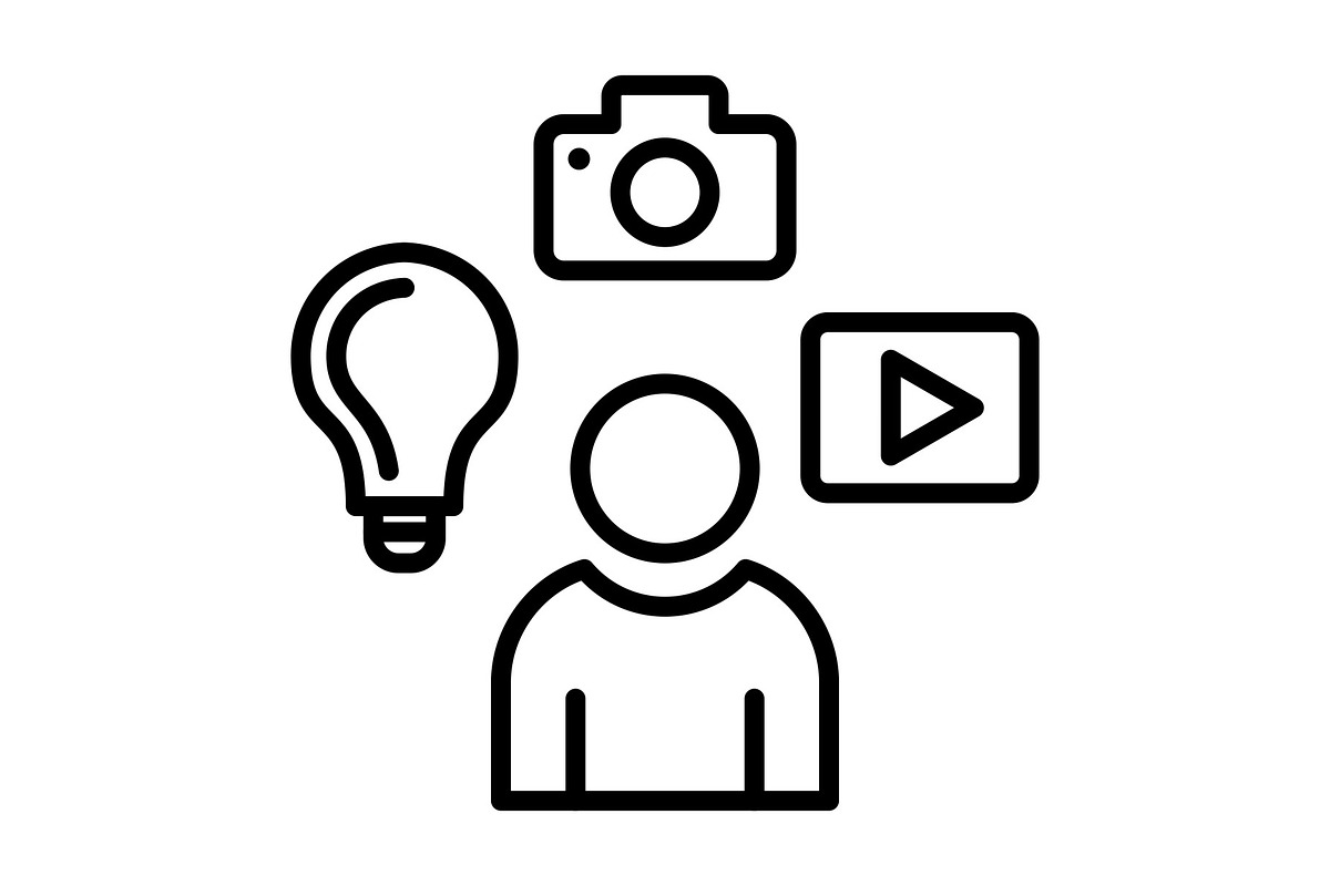Content Creator Line Icon, an Icon by Pexelpy