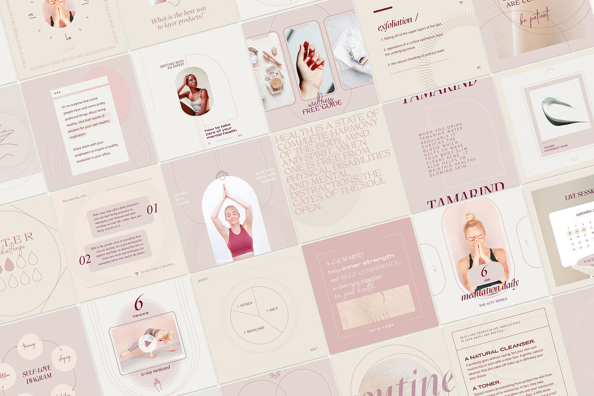 Wellness Social Media Kit CANVA PS, a Social Media Template by Sparrow & Snow (Photo 19 of 26)