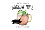 Watercolor Moscow Mule Drawing, a Food Illustration by MumAndMe (Thumbnail 1 of 2)