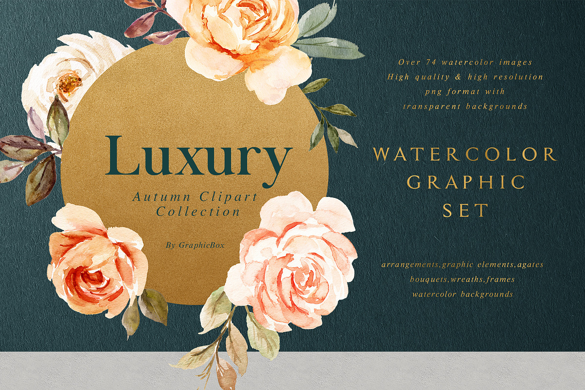 Luxury-Autumn Clipart Collection, a Texture Illustration by Graphic Box (Photo 1 of 9)
