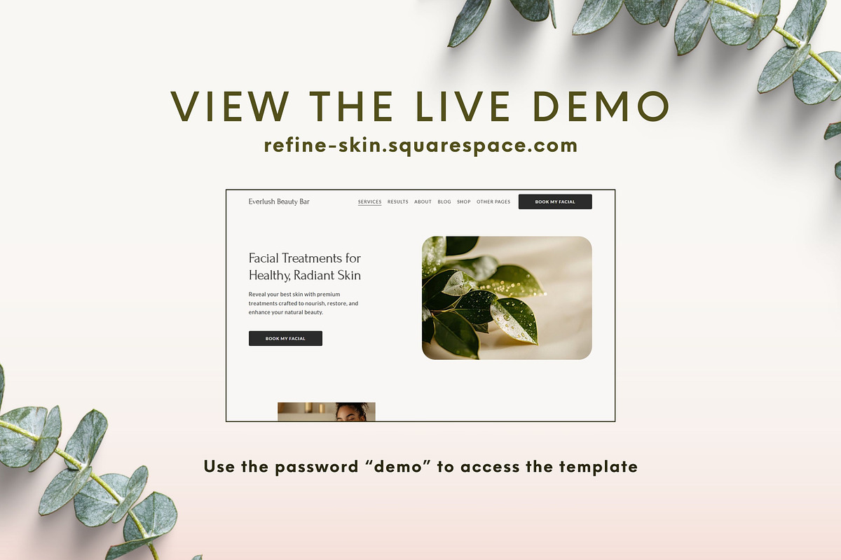 Esthetician Website Template, a Squarespace Template by Pretty Boss Designs (Photo 4 of 6)