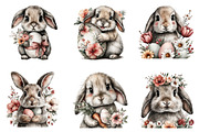 Happy Easter Bunny Clipart, an Illustration by Dream Creation (Thumbnail 5 of 7)