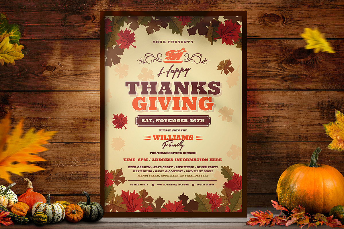 Bundle Thanksgiving Flyers, a Flyer Template by Totem Design Studio (Photo 2 of 6)