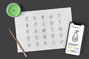 Organic | 25 Thin Line Icons, an Outline Icon by Alex Blogoodf (Thumbnail 5 of 15)
