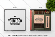 Storefront Sticker Sign Logo Mockup, a Product Mockup by MockUpgrade (Thumbnail 2 of 6)