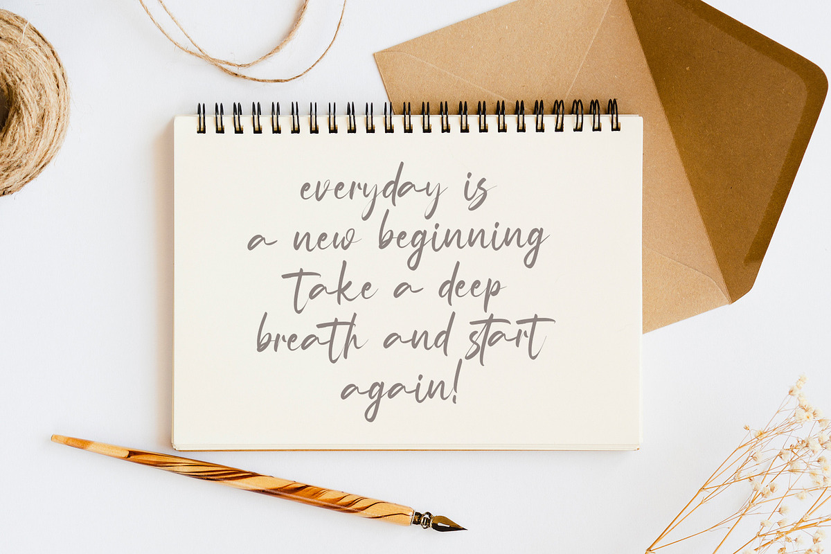 Andhika Finta - Handwritten Font, a Script Font by StringLabs (Photo 3 of 16)