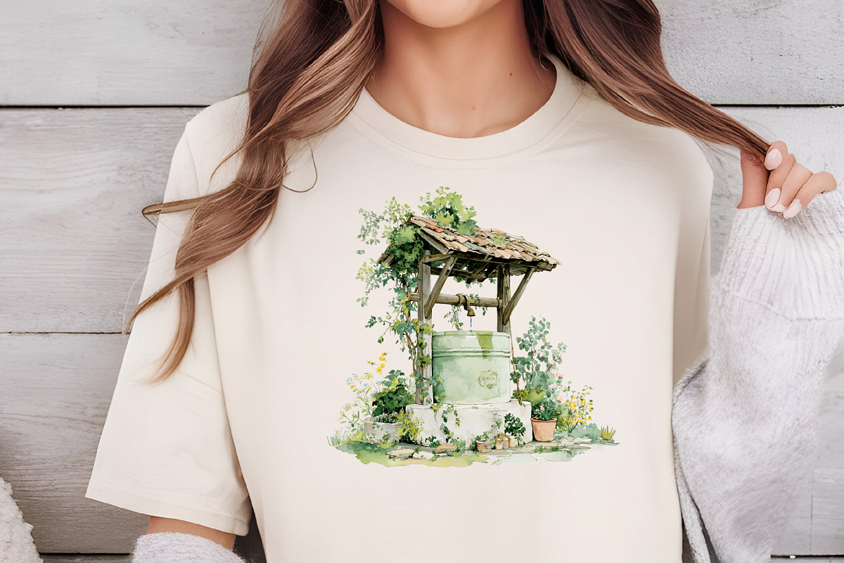 Watercolor Vintage village Clipart, an Illustration by DreamCafeArt (Photo 4 of 6)