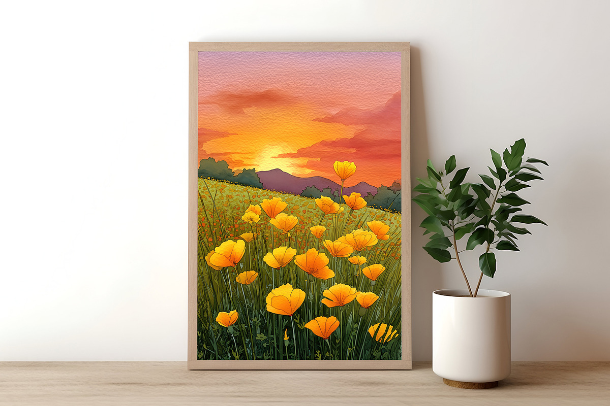 Golden Meadow Art Collection, a Decorative Illustration by Housui Patterns (Photo 9 of 12)
