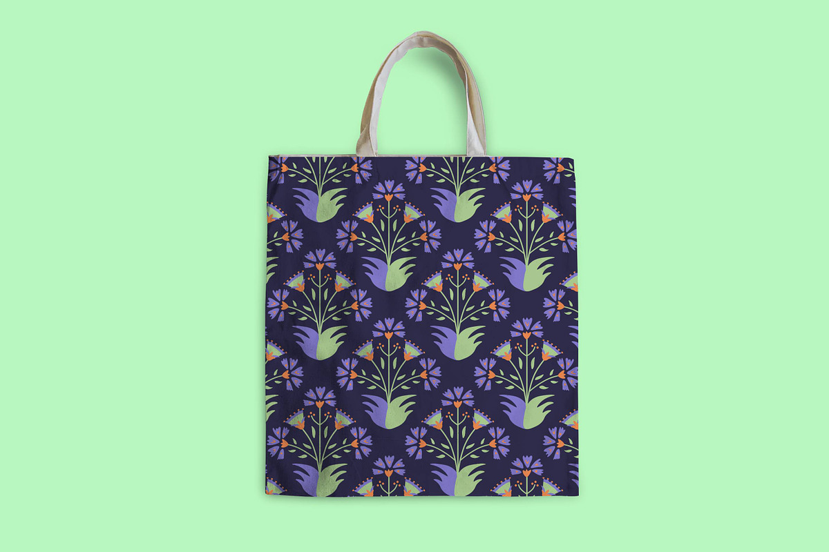 Seamless ethnic floral, a Pattern Graphic by elyomys (Photo 3 of 3)
