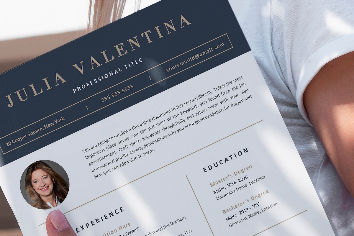 Clean Professional Resume Template, a Resume Template by VictoriousVita (Photo 7 of 8)